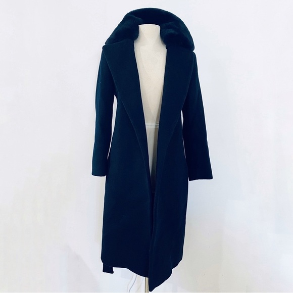 Club Monaco wool blend coat in dark Navy - Picture 6 of 13